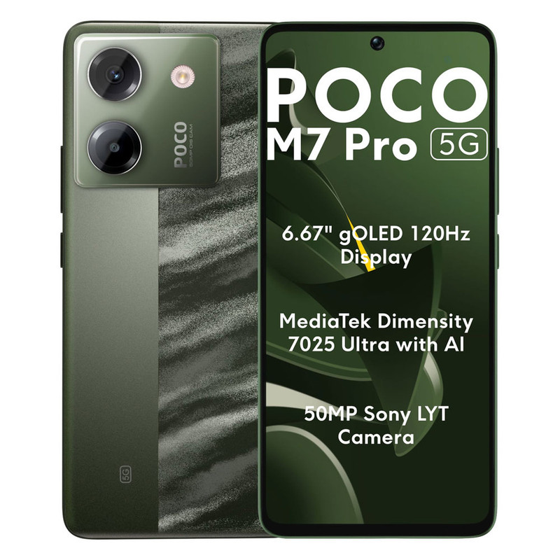 گوشی موبایل شیائومی مدل Poco M7 Pro 5G دو سیم کارت ظرفیت 512 گیگابایت و رم 12 گیگابایت