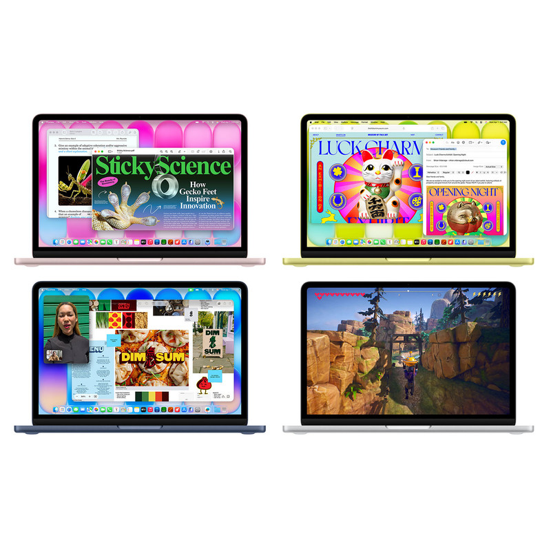 لپتاپ 13 اینچی اپل مدل MacBook Neo LLA با پردازنده A18 Pro، رم 8 گیگابایت، حافظه 256 گیگابایت SSD، نمایشگر Liquid Retina با روشنایی 500 نیت، وبکم 1080p، Wi-Fi 6E و شارژدهی تا 16 ساعت
