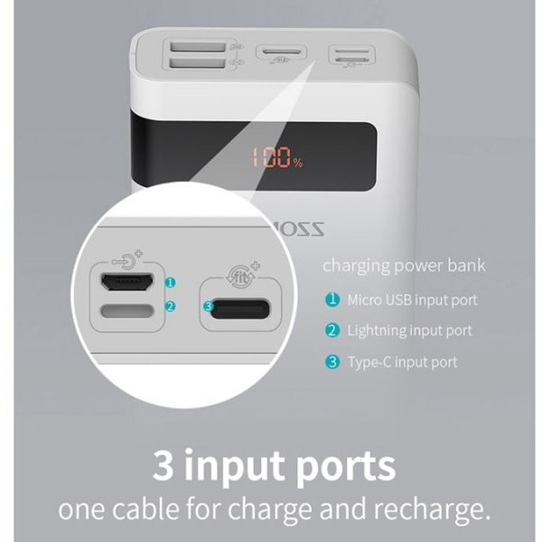 پاوربانک 27 وات مدل PS6 ظرفیت 20000 میلی آمپر ساعت به همراه کابل USB-C